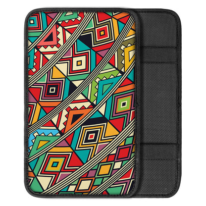 Retro African Ethnic Tribal Print Car Center Console Cover