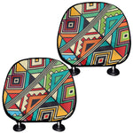 Retro African Ethnic Tribal Print Car Headrest Covers