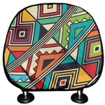 Retro African Ethnic Tribal Print Car Headrest Covers