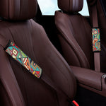 Retro African Ethnic Tribal Print Car Seat Belt Covers