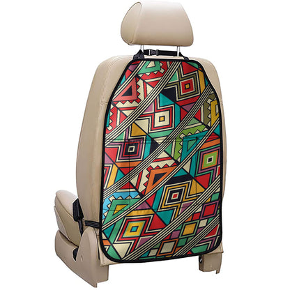 Retro African Ethnic Tribal Print Car Seat Organizers