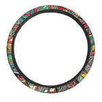 Retro African Ethnic Tribal Print Car Steering Wheel Cover