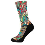 Retro African Ethnic Tribal Print Crew Socks