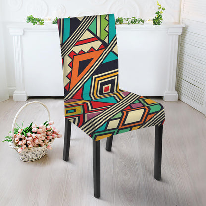 Retro African Ethnic Tribal Print Dining Chair Slipcover