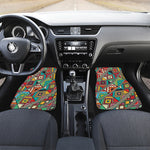Retro African Ethnic Tribal Print Front Car Floor Mats