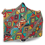 Retro African Ethnic Tribal Print Hooded Blanket
