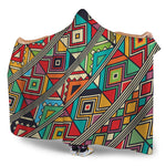 Retro African Ethnic Tribal Print Hooded Blanket