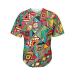 Retro African Ethnic Tribal Print Men's Baseball Jersey