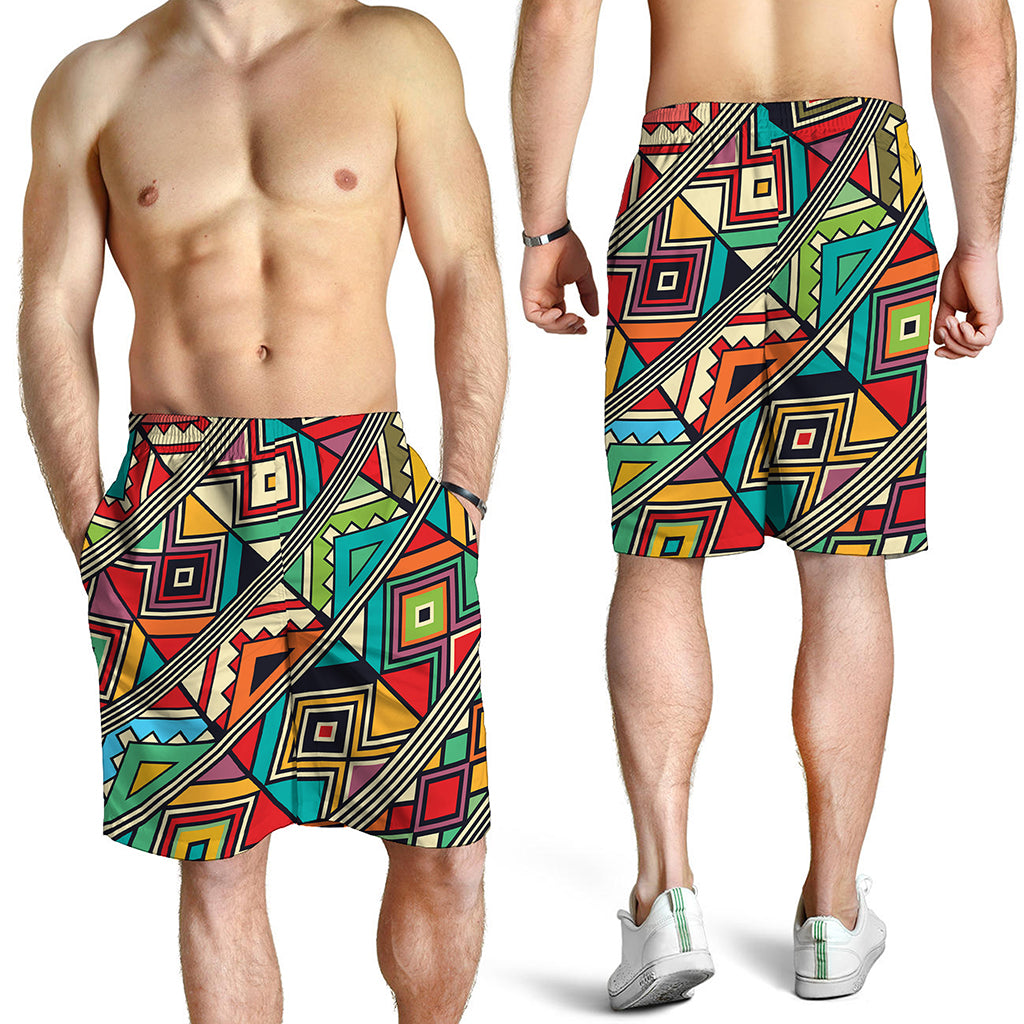 Retro African Ethnic Tribal Print Men's Shorts