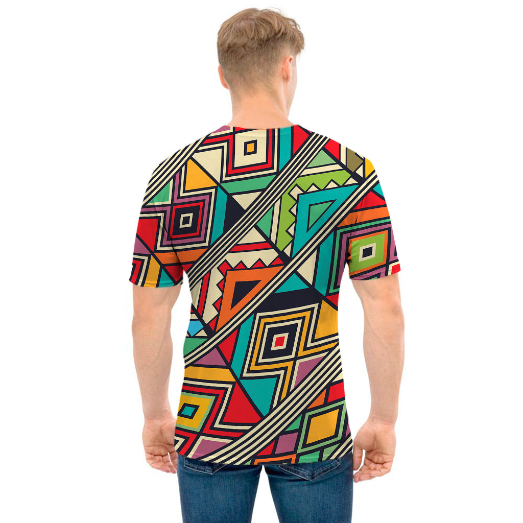 Retro African Ethnic Tribal Print Men's T-Shirt