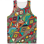 Retro African Ethnic Tribal Print Men's Tank Top