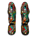 Retro African Ethnic Tribal Print Muay Thai Shin Guards