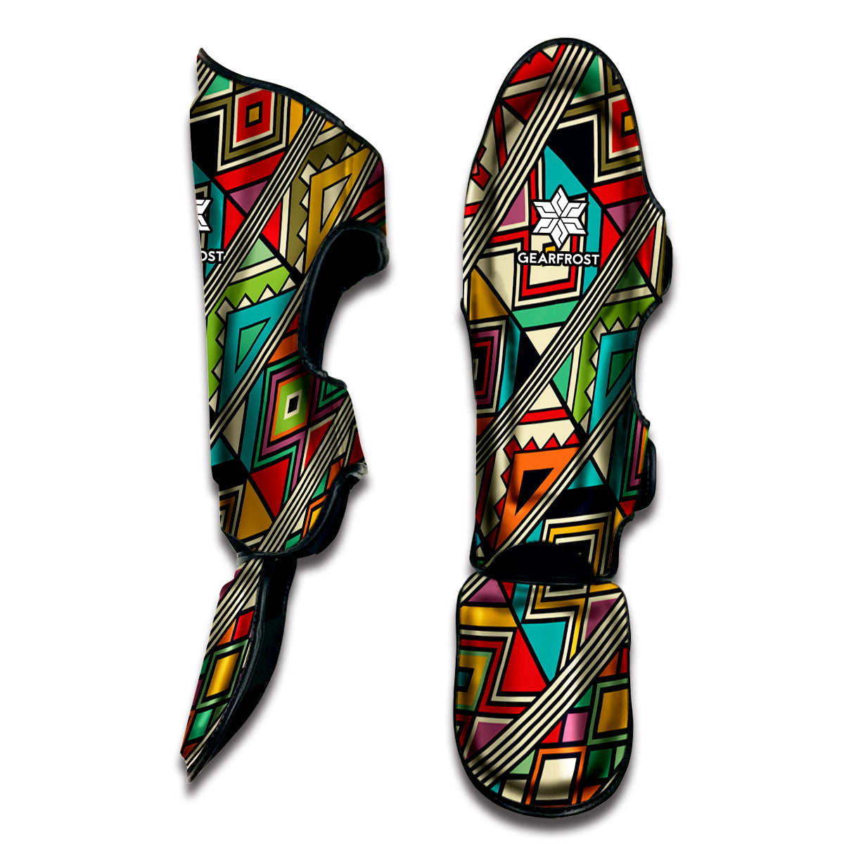 Retro African Ethnic Tribal Print Muay Thai Shin Guard