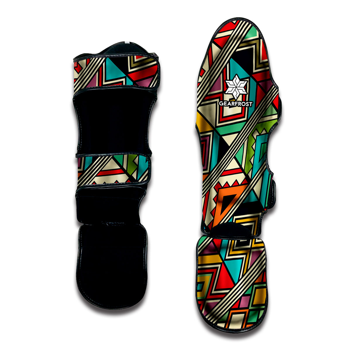 Retro African Ethnic Tribal Print Muay Thai Shin Guard