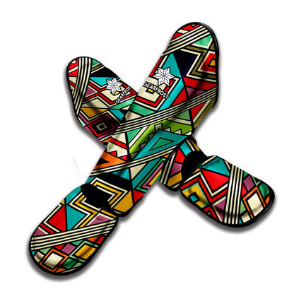 Retro African Ethnic Tribal Print Muay Thai Shin Guard
