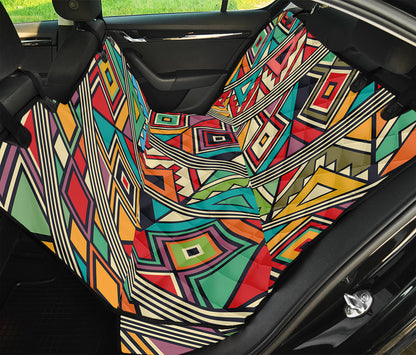 Retro African Ethnic Tribal Print Pet Car Back Seat Cover