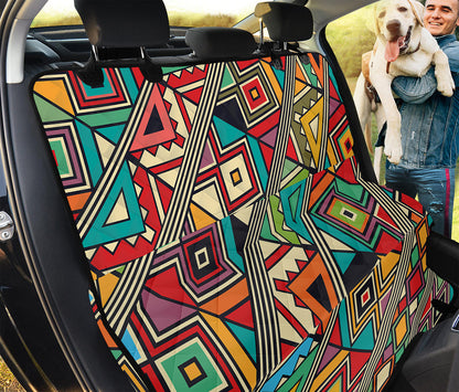 Retro African Ethnic Tribal Print Pet Car Back Seat Cover