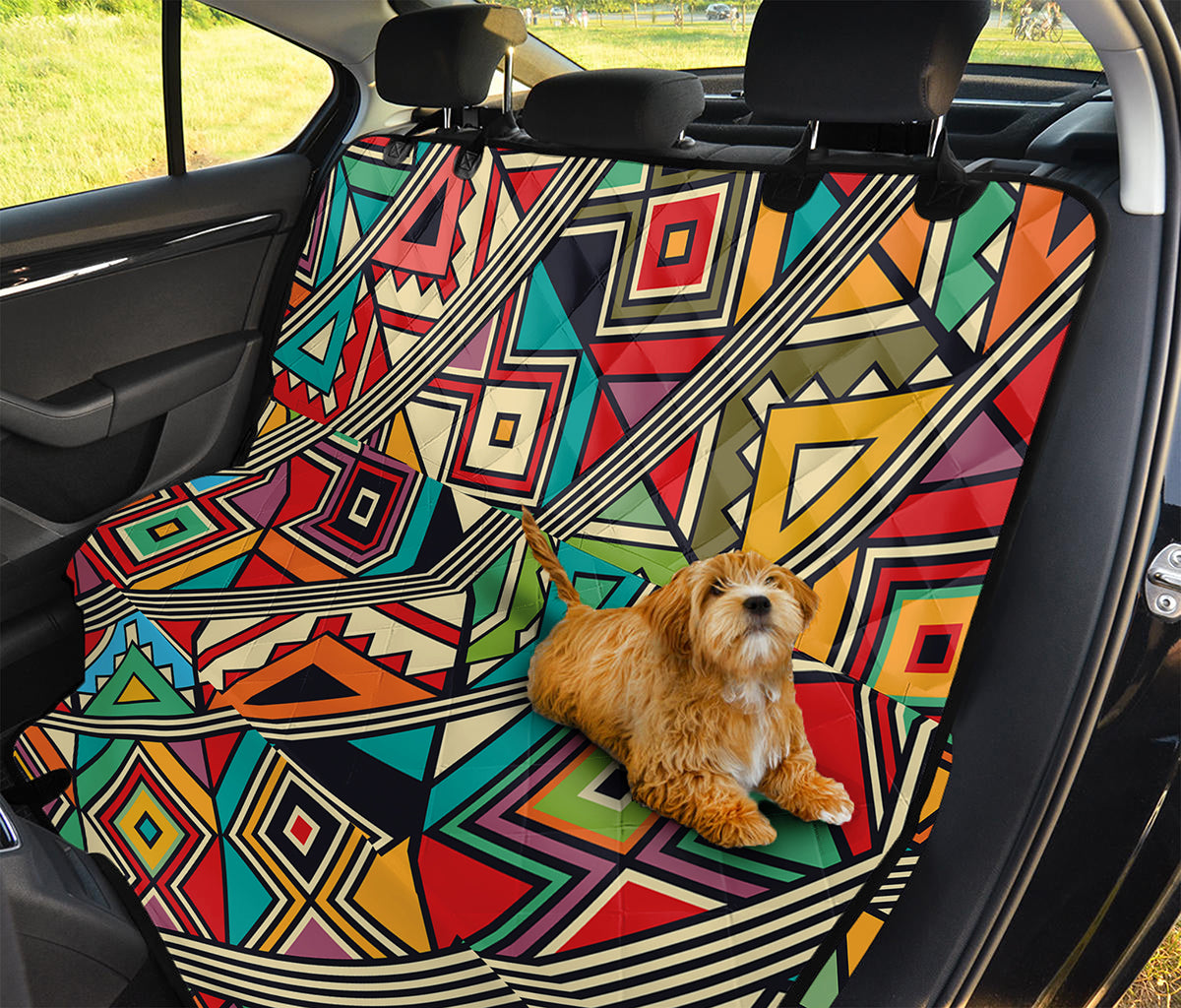 Retro African Ethnic Tribal Print Pet Car Back Seat Cover