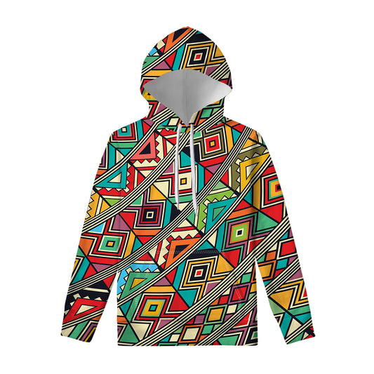 Retro African Ethnic Tribal Print Pullover Hoodie