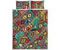 Retro African Ethnic Tribal Print Quilt Bed Set