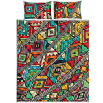 Retro African Ethnic Tribal Print Quilt Bed Set