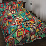 Retro African Ethnic Tribal Print Quilt Bed Set