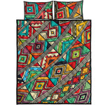 Retro African Ethnic Tribal Print Quilt Bed Set