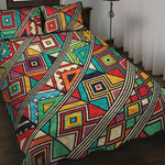 Retro African Ethnic Tribal Print Quilt Bed Set