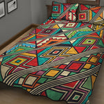 Retro African Ethnic Tribal Print Quilt Bed Set