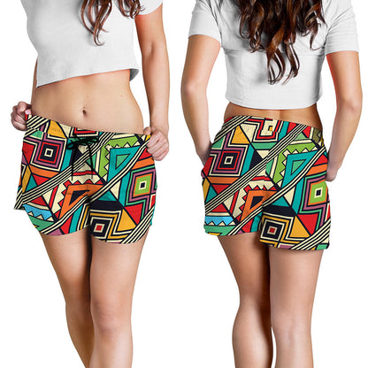 Retro African Ethnic Tribal Print Women's Shorts