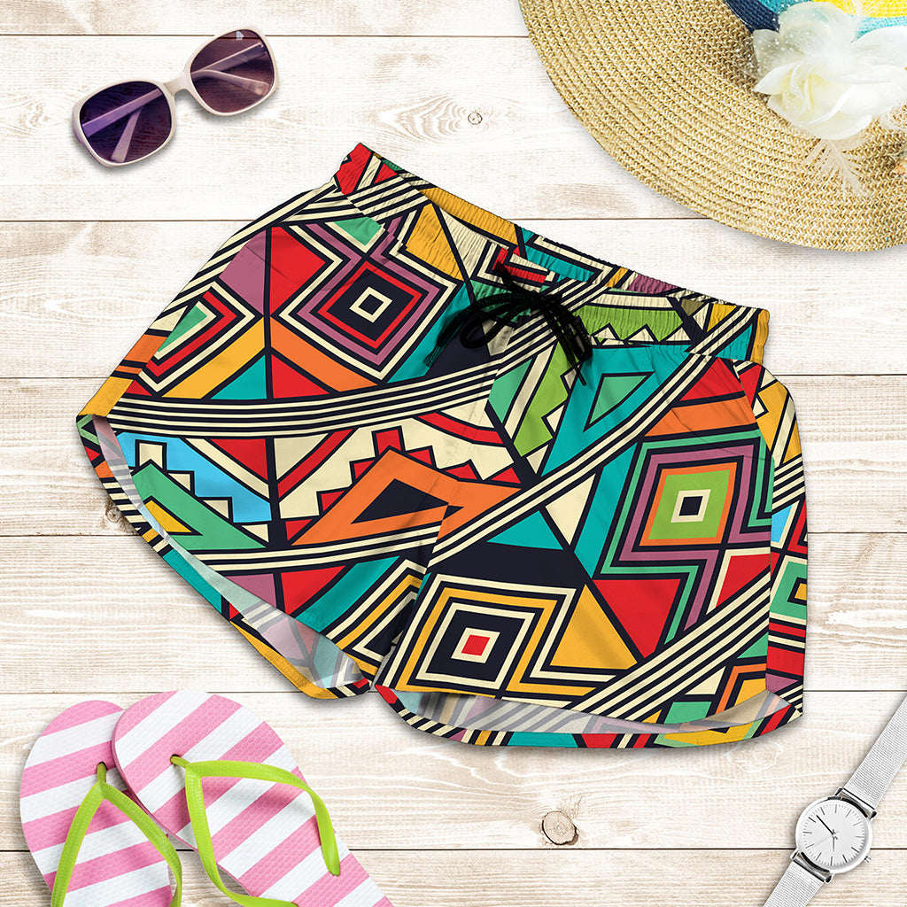 Retro African Ethnic Tribal Print Women's Shorts