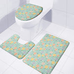 Retro Air Balloon Pattern Print 3 Piece Bath Mat Set