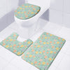 Retro Air Balloon Pattern Print 3 Piece Bath Mat Set