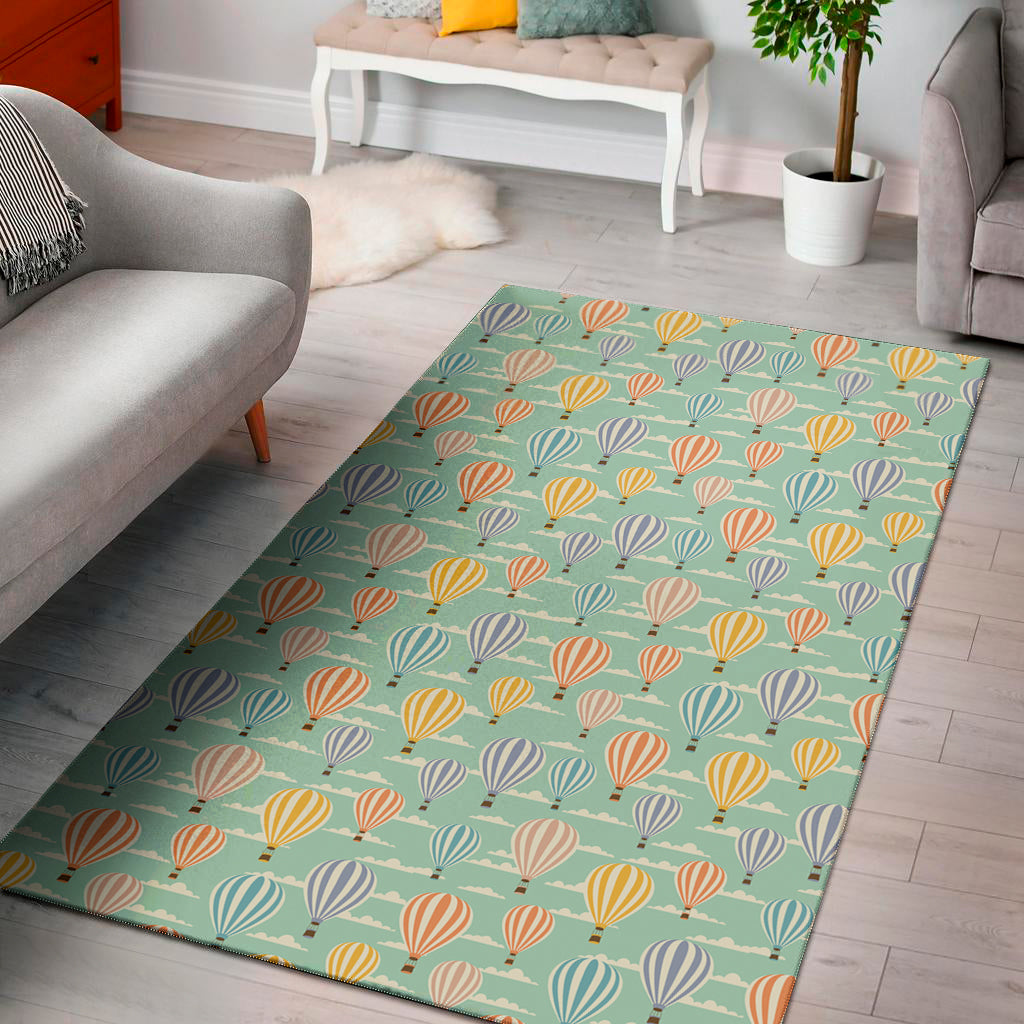 Retro Air Balloon Pattern Print Area Rug