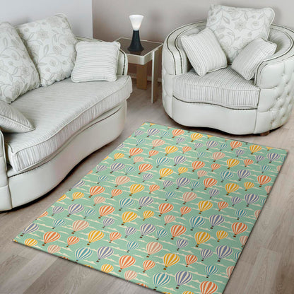 Retro Air Balloon Pattern Print Area Rug