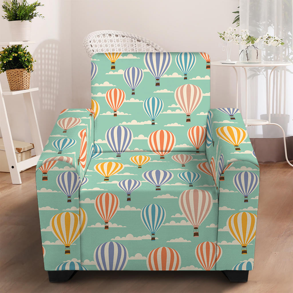 Retro Air Balloon Pattern Print Armchair Slipcover