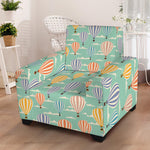 Retro Air Balloon Pattern Print Armchair Slipcover