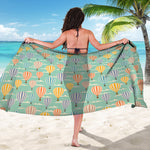Retro Air Balloon Pattern Print Beach Sarong Wrap