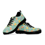 Retro Air Balloon Pattern Print Black Sneakers