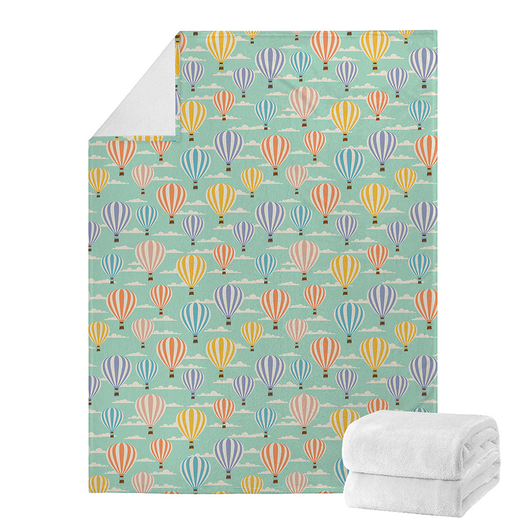 Retro Air Balloon Pattern Print Blanket