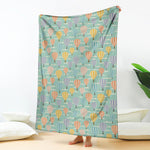 Retro Air Balloon Pattern Print Blanket