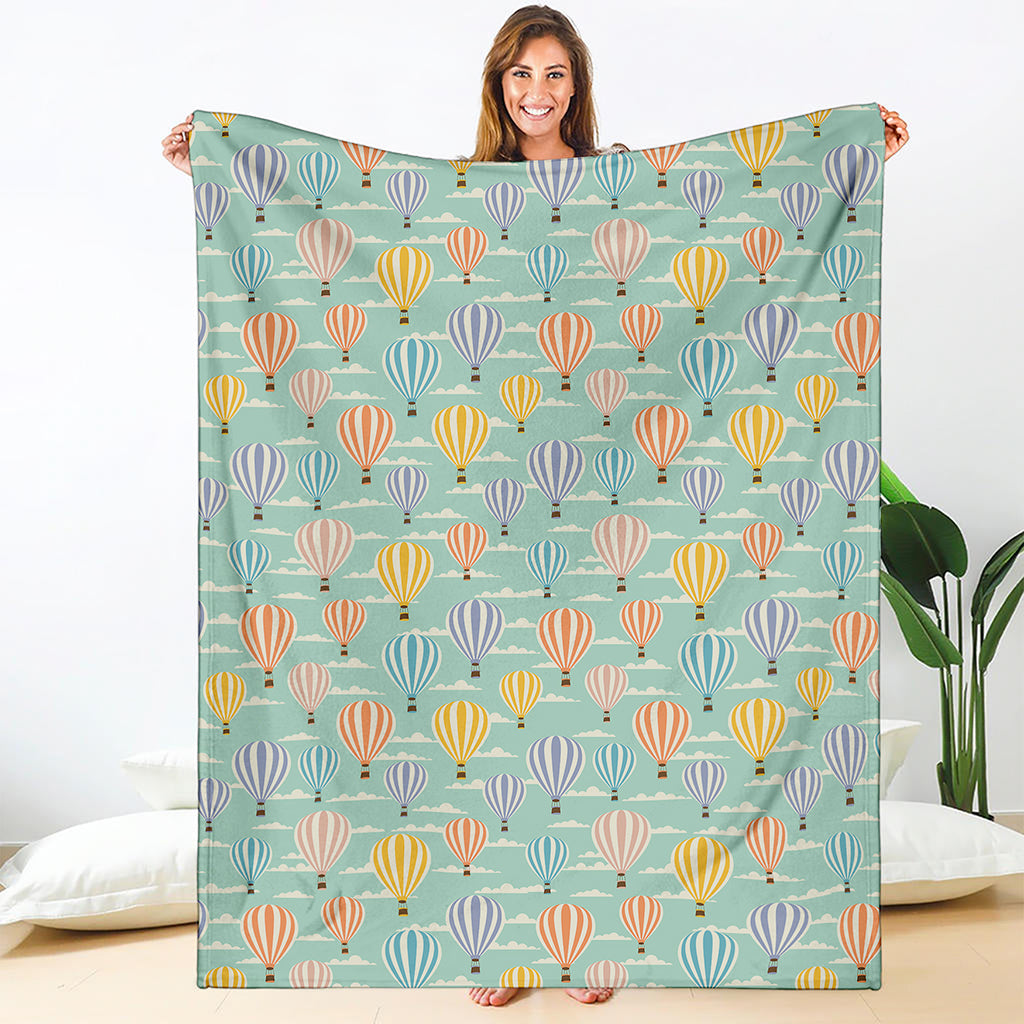 Retro Air Balloon Pattern Print Blanket