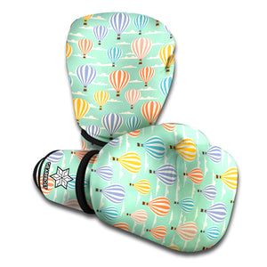 Retro Air Balloon Pattern Print Boxing Gloves