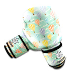 Retro Air Balloon Pattern Print Boxing Gloves