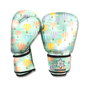 Retro Air Balloon Pattern Print Boxing Gloves