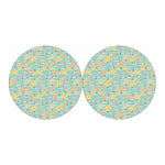 Retro Air Balloon Pattern Print Car Coasters