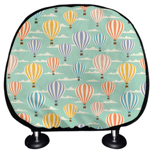 Retro Air Balloon Pattern Print Car Headrest Covers