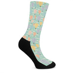 Retro Air Balloon Pattern Print Crew Socks