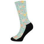 Retro Air Balloon Pattern Print Crew Socks