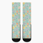 Retro Air Balloon Pattern Print Crew Socks